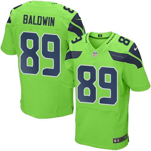 Nike Seahawks #89 Doug Baldwin Green Men's Stitched NFL Elite Rush Jersey - Click Image to Close